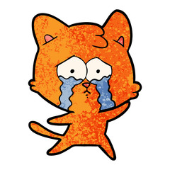 cartoon crying cat