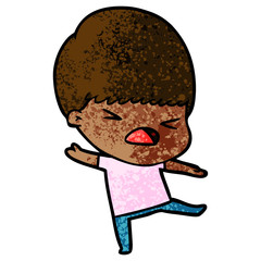 cartoon stressed man