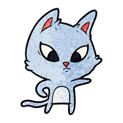 confused cartoon cat