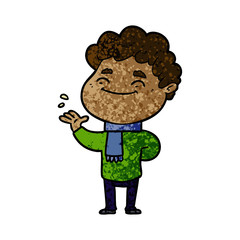 cartoon friendly man