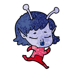 cartoon alien girl
