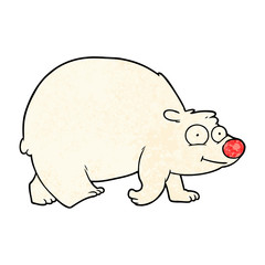 happy polar bear walking