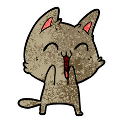 happy cartoon cat