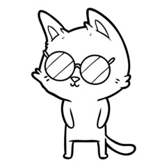 cartoon cat with bright eyes