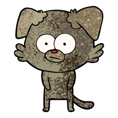 nervous dog cartoon