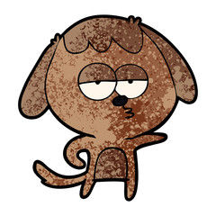 cartoon bored dog