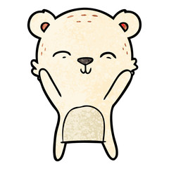 happy cartoon polar bear