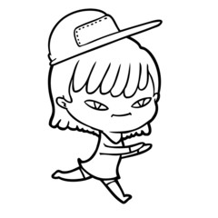cartoon woman