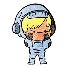 cartoon astronaut woman