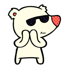 happy cartoon polar bear