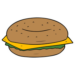 cartoon bagel