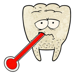 cartoon unhealthy tooth