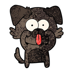 cartoon dog with tongue sticking out