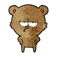 bored bear cartoon