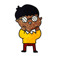 cartoon boy wearing spectacles