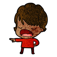 cartoon woman talking