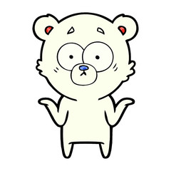 worried polar bear cartoon