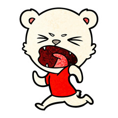 angry polar bear cartoon