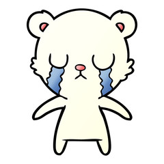 sad little polar bear cartoon