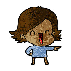 cartoon laughing woman