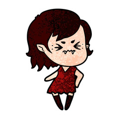 annoyed cartoon vampire girl