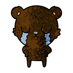 crying cartoon bear