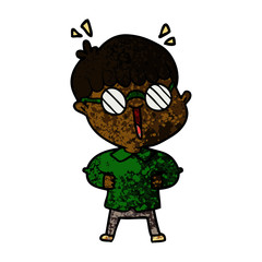 cartoon boy wearing spectacles