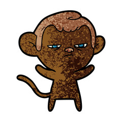 cartoon annoyed monkey