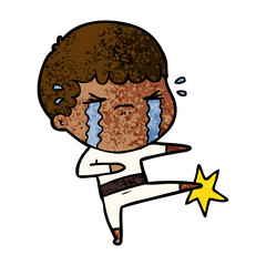 cartoon man crying