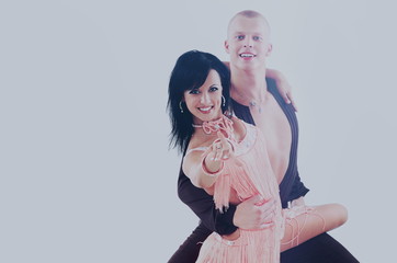 dancer in action isolated on white