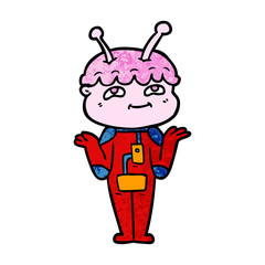 friendly cartoon spaceman