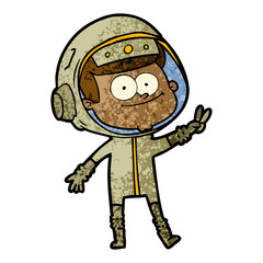 happy astronaut cartoon