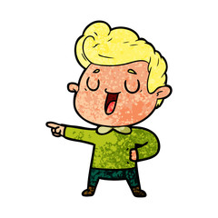 happy cartoon man