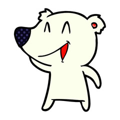 happy polar bear cartoon