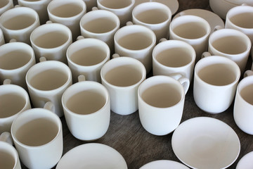 ceramic cups under production