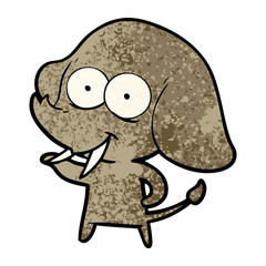 happy cartoon elephant