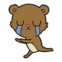 crying bear cartoon character