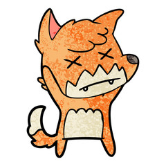 cartoon cross eyed fox