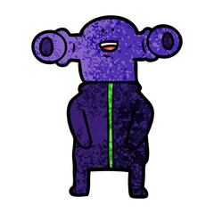 friendly cartoon alien