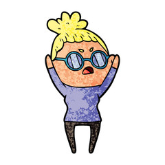 cartoon annoyed woman