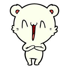 happy polar bear cartoon