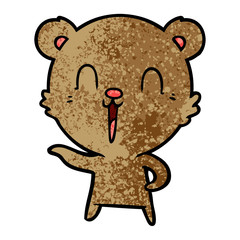 happy cartoon bear