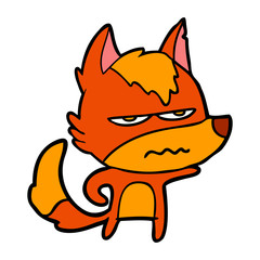 angry fox cartoon character