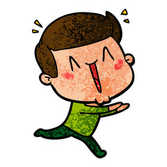 cartoon excited man