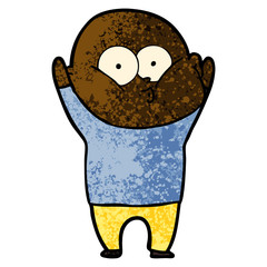 cartoon bald man staring