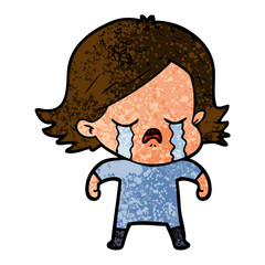cartoon girl crying