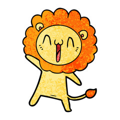 happy cartoon lion