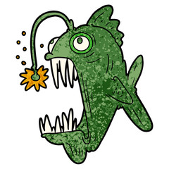 cartoon lantern fish