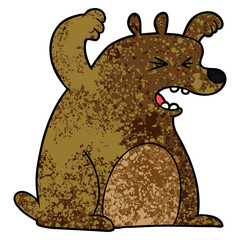 cartoon roaring bear