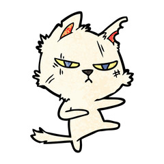 tough cartoon cat